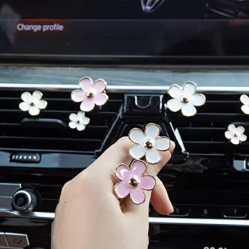 Whaline Flower-Shaped Car Vent Clips with Fragrance Pads