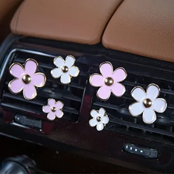 Whaline Flower-Shaped Car Vent Clips with Fragrance Pads