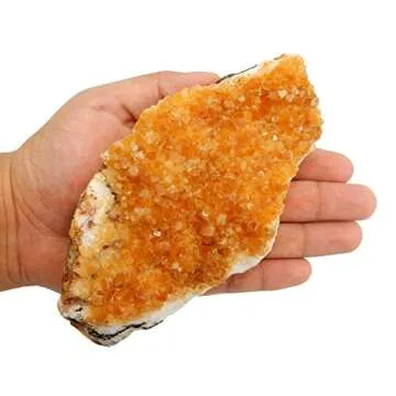 1 (One) Citrine Cluster - Citrine Cluster 1-2 lb Power Stone- Rock Paradise Exclusive COA (AMC1A)