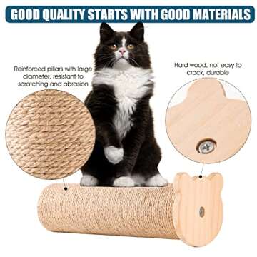 Wall-Mounted Cat Steps Platform for Small Breeds and Kittens