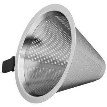 Coffee Gator Pour Over Coffee Maker - 10.5 oz Paperless, Portable, Drip Coffee Brewer Pour Over Set w/Glass Carafe & Stainless-Steel Mesh Filter, 300ml Black