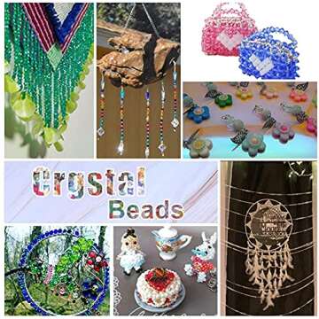 PH PandaHall 2160pcs 6mm Crystal Beads Bicone Bracelet Beads Faceted Acrylic Beads 24 Colors Rainbow Loose Craft Beads for Bracelet Necklace Earring Keychain Jewelry Making Flower Bags Decoration