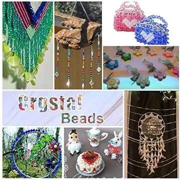 PH PandaHall 2160pcs 6mm Crystal Beads Bicone Bracelet Beads Faceted Acrylic Beads 24 Colors Rainbow Loose Craft Beads for Bracelet Necklace Earring Keychain Jewelry Making Flower Bags Decoration