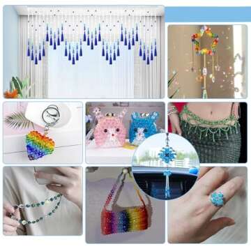 PH PandaHall 2160pcs 6mm Crystal Beads Bicone Bracelet Beads Faceted Acrylic Beads 24 Colors Rainbow Loose Craft Beads for Bracelet Necklace Earring Keychain Jewelry Making Flower Bags Decoration