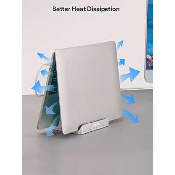 JARLINK 3-in-1 Vertical Laptop Stand for All Devices