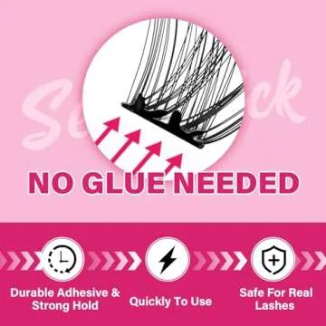 Self Adhesive Eyelashes 48Pcs Lash Clusters Press On Lashes Self Stick Cluster Lashes Pre Glued Eyelash Clusters No Glue No Remover Needed Easy to Apply Save Time (Begonia,D-10-18mix)