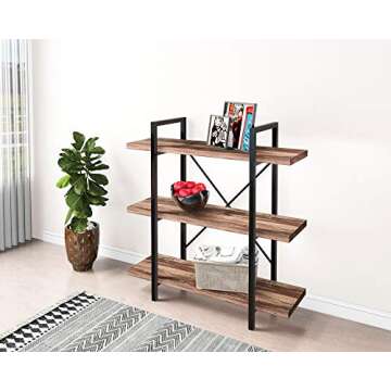 Vintage Industrial Style Bookcase for Chic Storage