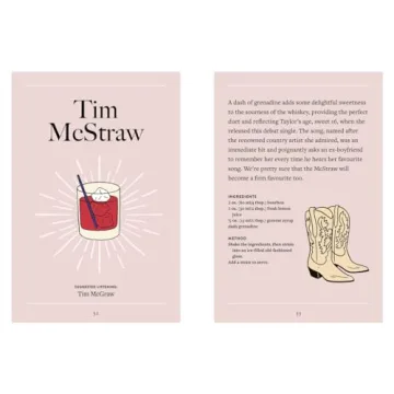 Taylor Swift Inspired Cocktail Recipe Book for Fans