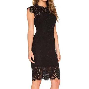 MEROKEETY Elegant Lace Cocktail Dress for Women