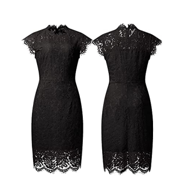MEROKEETY Elegant Lace Cocktail Dress for Women