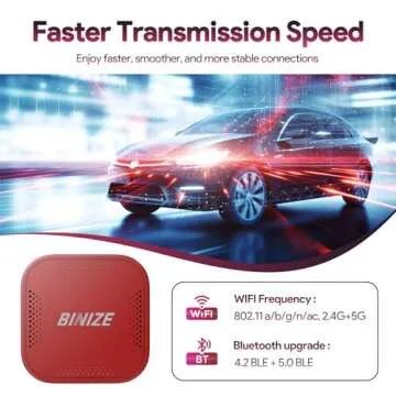 Binize Wireless CarPlay Android Auto Multimedia Video Box,4G Cellular,4G+64GB,8Core, Android 13,Support SIM&TF Card Bluetooth,Only Support Car with OEM Wired CarPlay/Android Auto