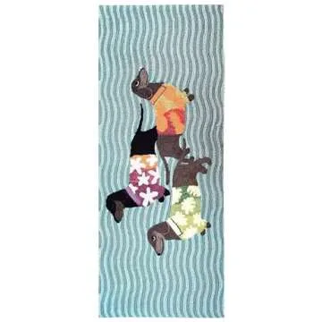 Liora Manne FRONTPORCH Indoor/Outdoor Hand Tufted Durable Area Rug - Contemporary Coastal Animal Colorful (Tropical Hounds Multi) (2' x 5')