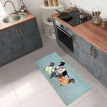 Liora Manne FRONTPORCH Indoor/Outdoor Hand Tufted Durable Area Rug - Contemporary Coastal Animal Colorful (Tropical Hounds Multi) (2' x 5')