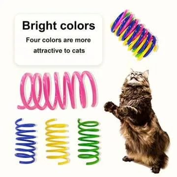 AGYM 60 Pack Interactive Colorful Cat Spring Toys