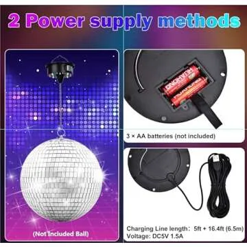 Rotating Disco Ball Motor with Remote for Parties