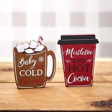 Lakeside Collection Winter Season Drinks Sign Set