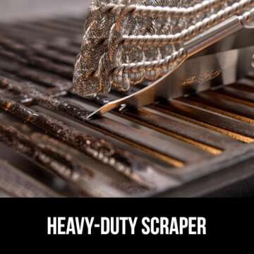 Gorilla Grip No Bristle Grill Brush for Safe Cleaning