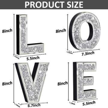 Elegant HBlife Crystal Letters for Home Decoration