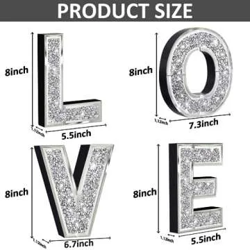 Elegant HBlife Crystal Letters for Home Decoration