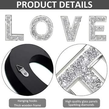 Elegant HBlife Crystal Letters for Home Decoration