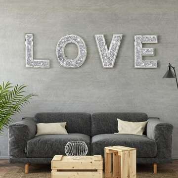 Elegant HBlife Crystal Letters for Home Decoration
