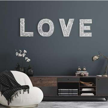 Elegant HBlife Crystal Letters for Home Decoration