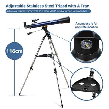 ESSLNB 70mm Refractor Telescope for Adults and Beginners