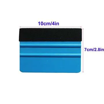 Gebildet Durable Black Felt Edge Squeegee 4 Inch for Car Vinyl Film Wrapping Decal Squeegee Window Tint Work, Professional Scratch Free Squeegee. Pack of 8