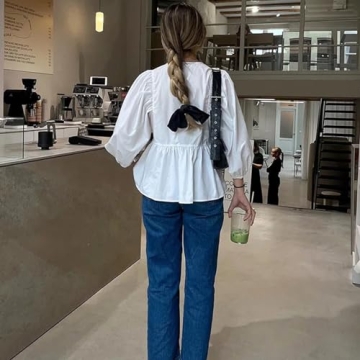 Y2k Leopard Print Peplum Babydoll Top Puff Sleeves Tie Front