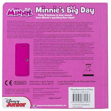 Disney - Minnie's Big Day 3-Button Star Sound Book - Play-a-Sound - PI Kids