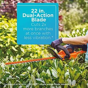 BLACK+DECKER 20V Cordless Hedge Trimmer, Lightweight & Efficient
