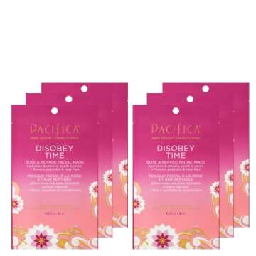 Pacifica Beauty Disobey Time Facial Mask, Skincare, Rose, Peptide, Hyaluronic Acid, Green Tea, Hydra...