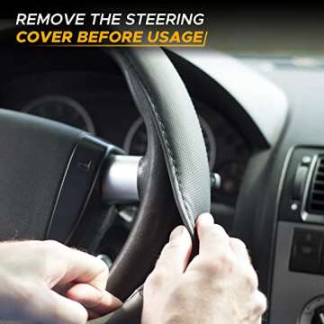 EcoNour 2 in 1 Car Steering Wheel Desk (Beige) | Steering Wheel Tray for Laptop, Eating, Drinks | Rectangular ABS Car Tray with Pen Holder & Cup Holder