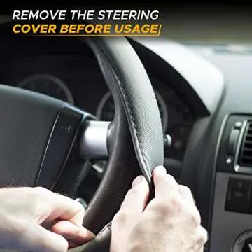 EcoNour 2 in 1 Car Steering Wheel Desk (Beige) | Steering Wheel Tray for Laptop, Eating, Drinks | Rectangular ABS Car Tray with Pen Holder & Cup Holder