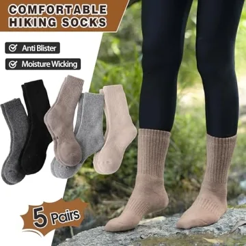 MOGGEI Women Merino Wool Hiking Socks for Winter Comfort