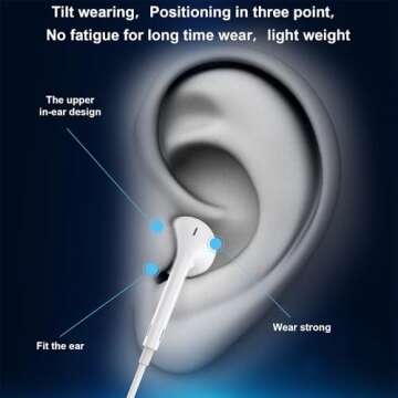 2 Pack Earbuds for iPhone HiFi Stereo Headsets Wired