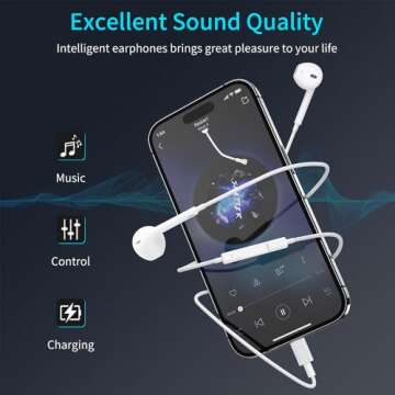 2 Pack Earbuds for iPhone HiFi Stereo Headsets Wired