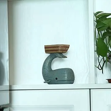 Xiao Tealight Candle Holder - Nautical Decor for Bathroom, Whale Shaped Candle, Candy, Decor, Blue