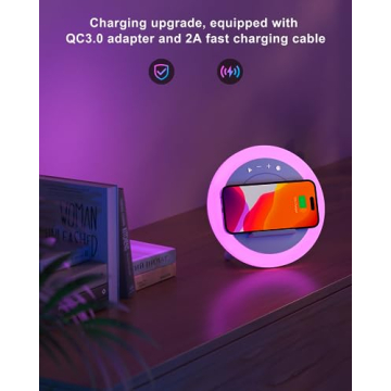 Bluetooth Speaker & Wireless Charger Night Light