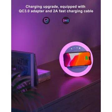 Bluetooth Speaker & Wireless Charger Night Light