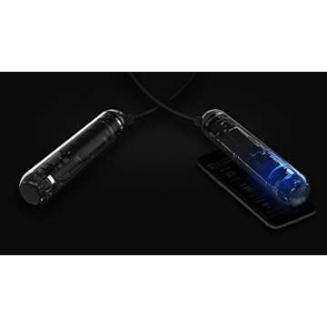 Tangram 05-62366 Smart Rope Pure (Bluetooth 4.0 Enabled Jump Rope, Jump Counter, Smart Phone Connected App, Smooth Ball Bearing Rotation)