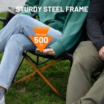 Lightweight Timber Ridge 2 Person Folding Loveseat