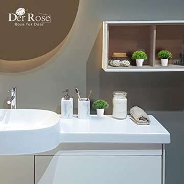 Der Rose 4 Packs Fake Plants Mini Artificial Greenery Potted Plants for Home Office Table Room Farmhouse Decor Indoor