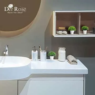 Der Rose 4 Packs Fake Plants Mini Artificial Greenery Potted Plants for Home Office Table Room Farmhouse Decor Indoor