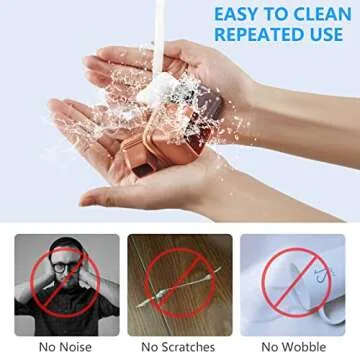 16 Pack Chair Leg Floor Protectors for Hardwood Floors, Round Rubber Furniture Sliders, 360°Felt Pad Bottom Wrapped Thickening Silicone Furniture Legs Caps Covers(Square,Clear-Brown-S)