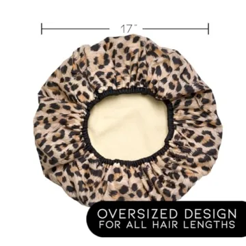 Chic Reusable Nylon Shower Cap - Stylish and Oversized