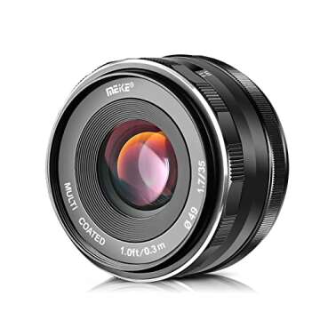 Meike 35mm F1.7 Manual Focus Prime Lens for Micro 4/3 MFT M4/3 Compatible with Olympus and Panasonic Mirrorless Cameras GH4 GH5 GH6 GH7