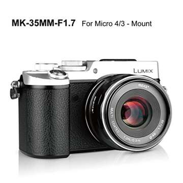 Meike 35mm F1.7 Manual Focus Prime Lens for Micro 4/3 MFT M4/3 Compatible with Olympus and Panasonic Mirrorless Cameras GH4 GH5 GH6 GH7