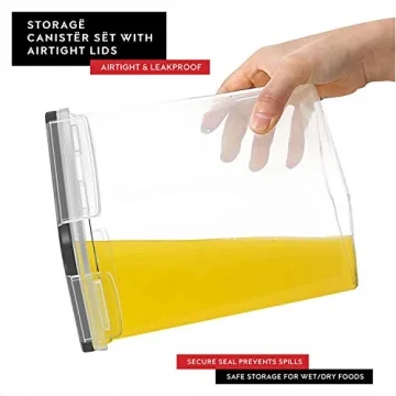 DWËLLZA KITCHEN Cereal Containers - 4 Pack Airtight Dispenser