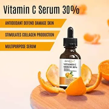 DERMAXGEN 30% Vitamin C Serum for Face, Hyaluronic Acid + Vitamin (B3 + E) + Jojoba + Aloe Vera- Natural & Organic Anti Wrinkle & Skin Rejuvenator Moisturizer Vitamin C for All Skin - (4 FL OZ)
